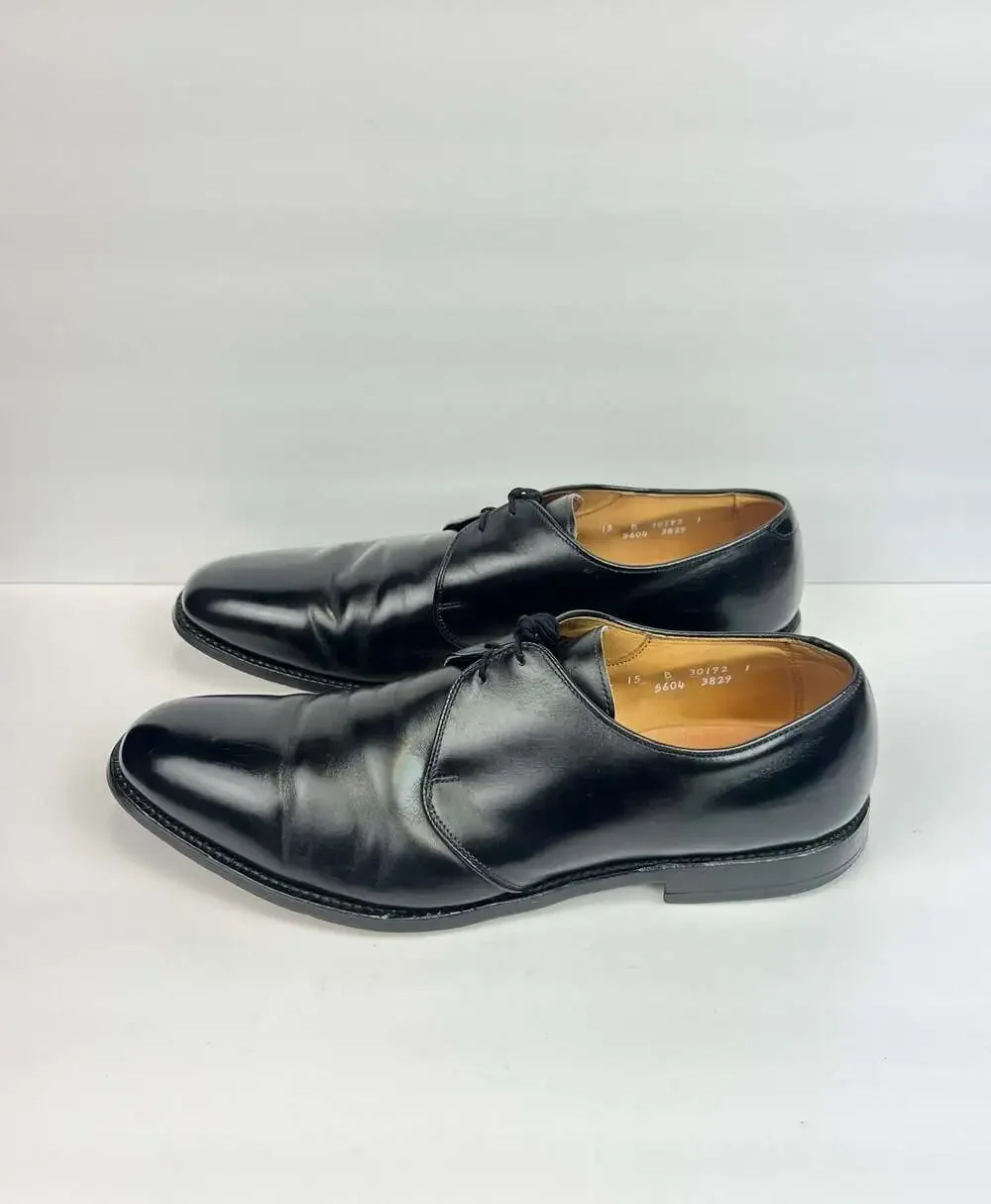 Vintage Allen Edmonds Durand Mens 15 B Black Leather Oxford Lace Up Dress Shoes
